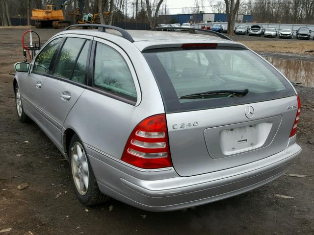 WDBRH81J34F541714 - 2004 MERCEDES-BENZ C 240 SPOR SILVER photo 3