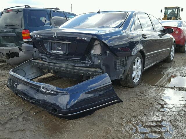 WDBNG83J45A454773 - 2005 MERCEDES-BENZ S 430 4MAT BLUE photo 4