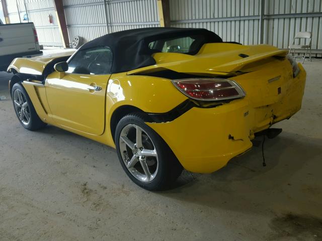 1G8MB35B87Y117497 - 2007 SATURN SKY YELLOW photo 3