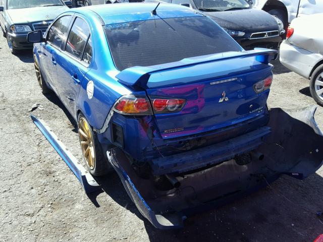 JA3AV66V79U030452 - 2009 MITSUBISHI LANCER RAL BLUE photo 3