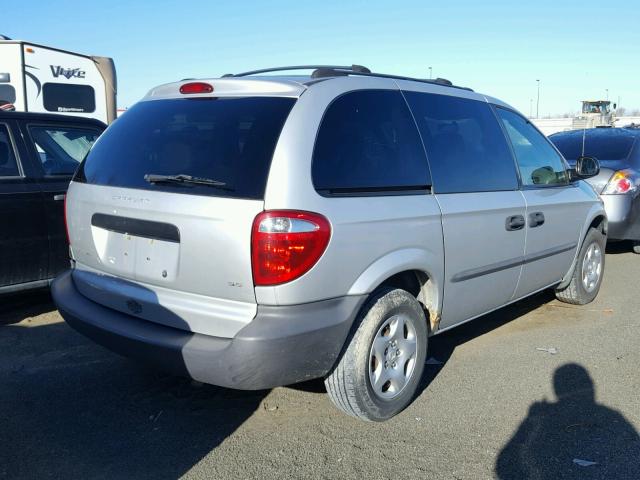 1D4GP25323B104963 - 2003 DODGE CARAVAN SE SILVER photo 4