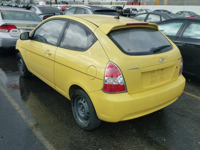 KMHCM3AC9AU171802 - 2010 HYUNDAI ACCENT BLU YELLOW photo 3