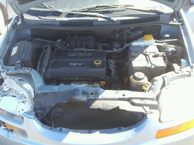 KL1TD66647B737353 - 2007 CHEVROLET AVEO BASE Կապույտ լուսանկար 7