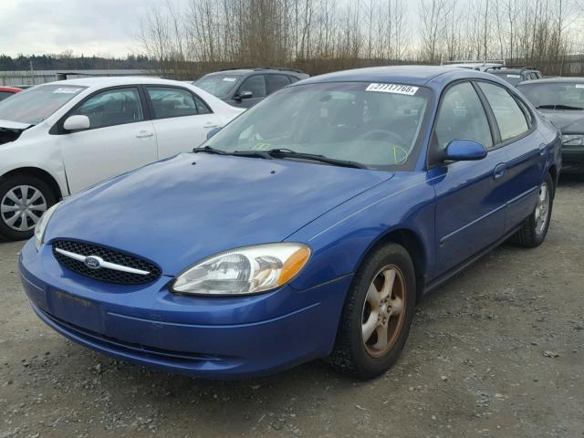 1FAFP53U73A128578 - 2003 FORD TAURUS SE BLUE photo 2