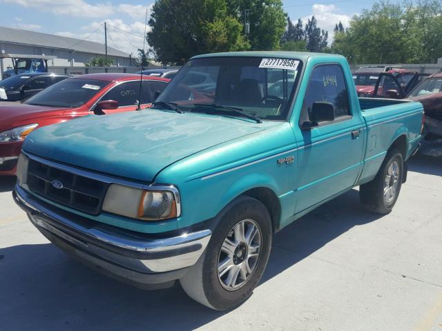 1FTCR10A4RPA65519 - 1994 FORD RANGER GREEN photo 2