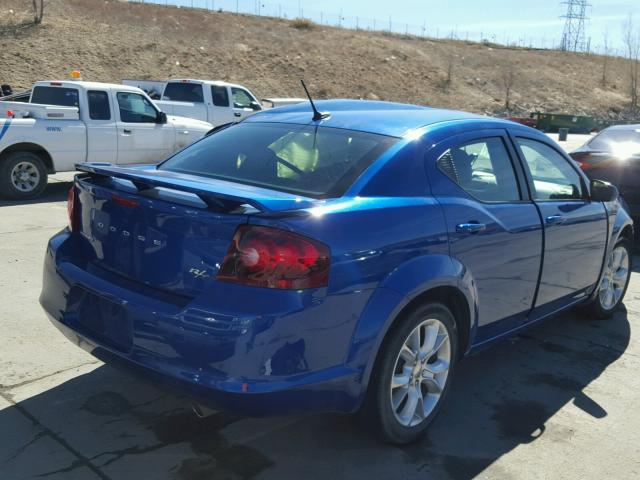 1C3CDZBG1EN166607 - 2014 DODGE AVENGER R/ BLUE photo 4