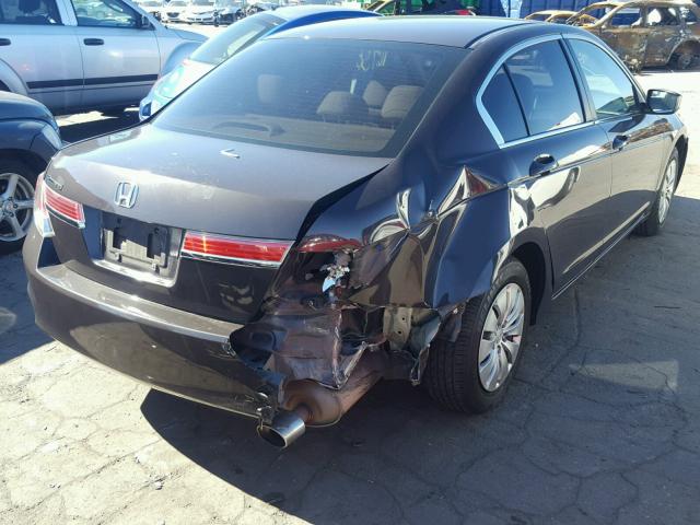 1HGCP2F31BA114318 - 2011 HONDA ACCORD LX GRAY photo 4