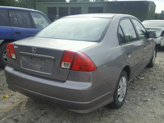 2HGES16345H556923 - 2005 HONDA CIVIC DX V GRAY photo 4