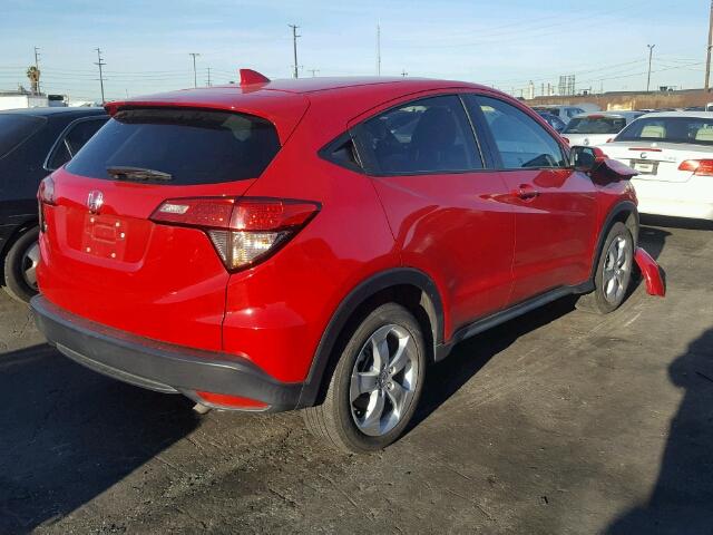 3CZRU5H55GM704107 - 2016 HONDA HR-V EX RED photo 4