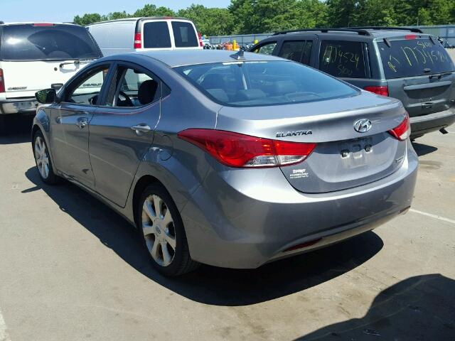 KMHDH4AE8DU695995 - 2013 HYUNDAI ELANTRA GL GRAY photo 3