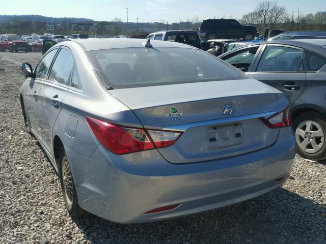 5NPEB4AC2BH022362 - 2011 HYUNDAI SONATA GLS BLUE photo 3