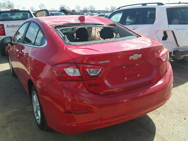 1G1BE5SM7H7109736 - 2017 CHEVROLET CRUZE LT RED photo 3