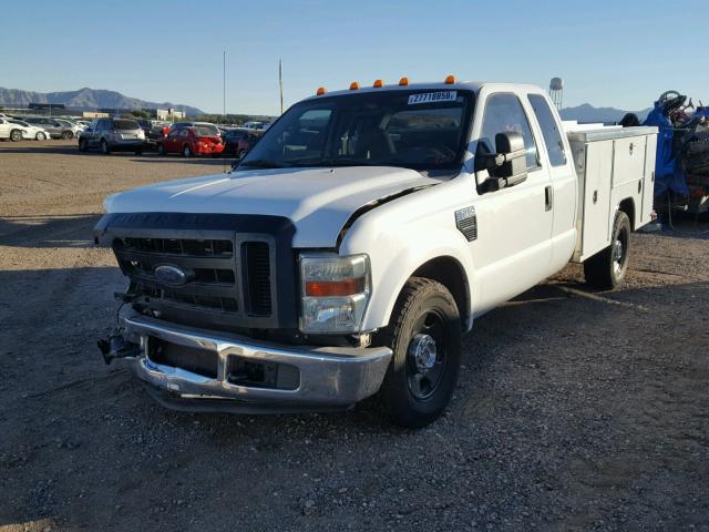 1FDWX34578EA86804 - 2008 FORD F350 SRW S WHITE photo 2