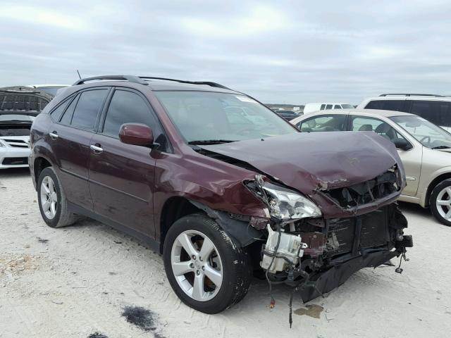 JTJGK31UX89851612 - 2008 LEXUS RX 350 MAROON photo 1