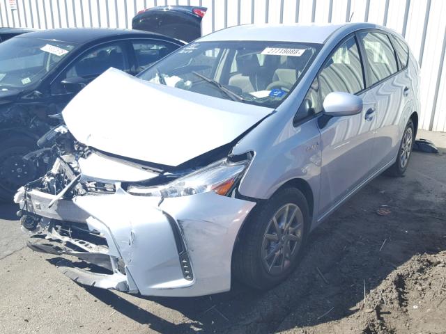 JTDZN3EU9FJ027089 - 2015 TOYOTA PRIUS V BLUE photo 2