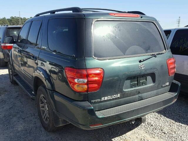 5TDZT38A94S208944 - 2004 TOYOTA SEQUOIA LI GREEN photo 3