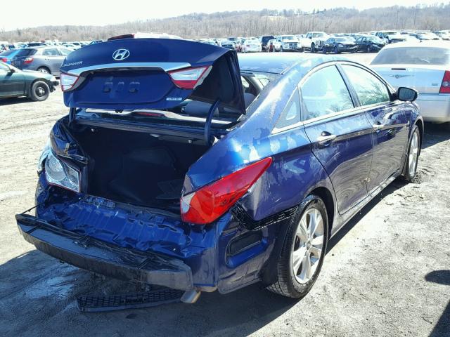 5NPEC4AC8BH171680 - 2011 HYUNDAI SONATA SE BLUE photo 4