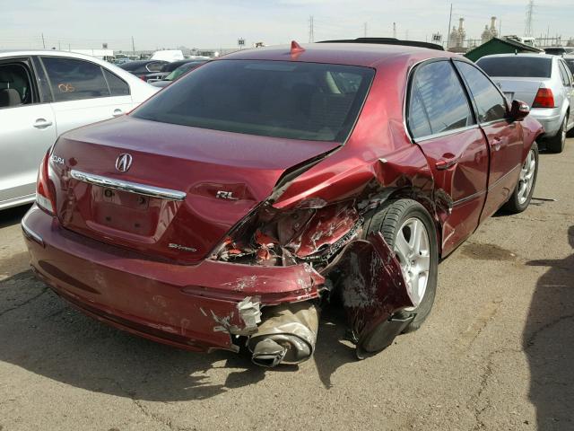 JH4KB16545C002818 - 2005 ACURA RL RED photo 4