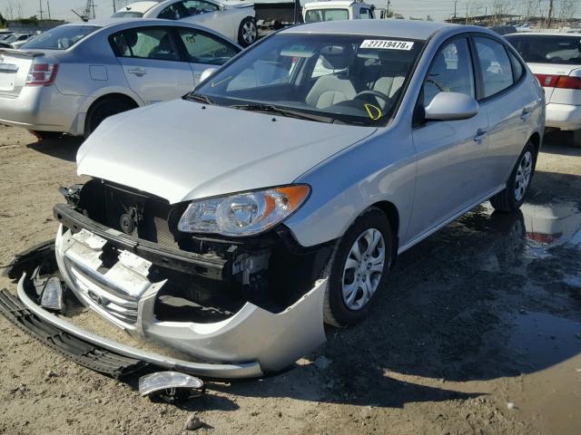 KMHDU4AD0AU883294 - 2010 HYUNDAI ELANTRA BL SILVER photo 2