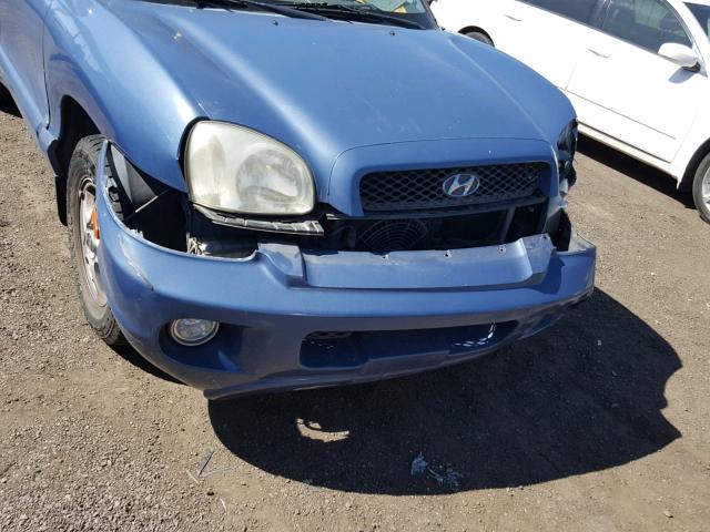 KM8SC13D73U348617 - 2003 HYUNDAI SANTA FE G BLUE photo 9