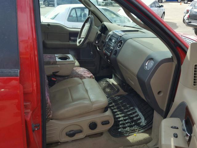 1FTPW14506KB61681 - 2006 FORD F150 SUPER RED photo 5