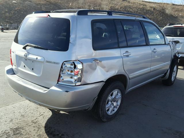 JTEHF21A620076700 - 2002 TOYOTA HIGHLANDER SILVER photo 4