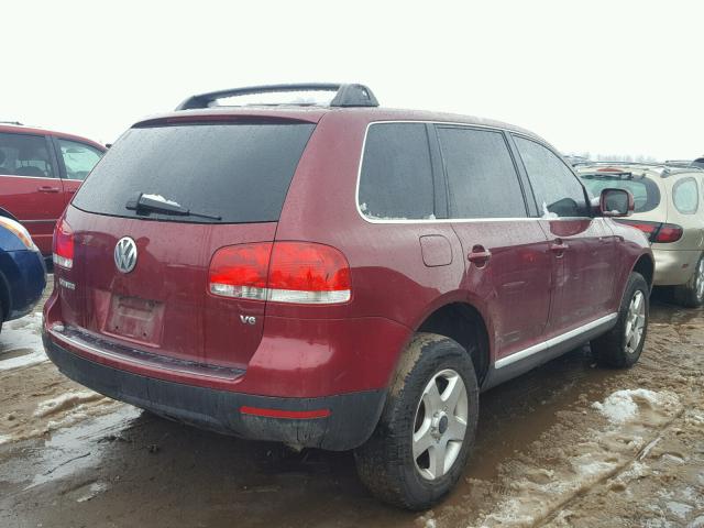 WVGZC67L94D001854 - 2004 VOLKSWAGEN TOUAREG 3. MAROON photo 4