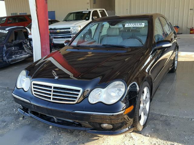 WDBRF52H87A942287 - 2007 MERCEDES-BENZ C 230 BLACK photo 2