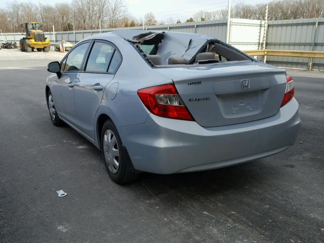 19XFB2F57CE331494 - 2012 HONDA CIVIC LX SILVER photo 3