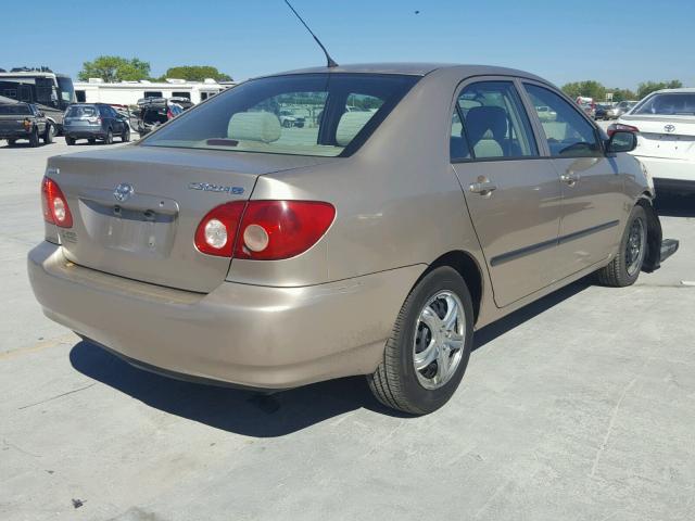 2T1BR32E77C745014 - 2007 TOYOTA COROLLA CE BEIGE photo 4