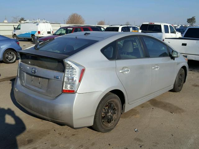 JTDKN3DUXA0117367 - 2010 TOYOTA PRIUS SILVER photo 4