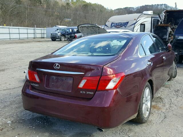 JTHBJ46G282209563 - 2008 LEXUS ES 350 MAROON photo 4