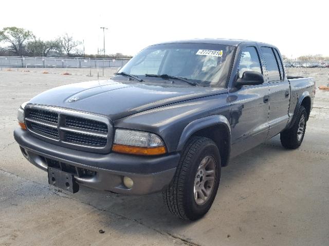 1D7HL38X43S177677 - 2003 DODGE DAKOTA QUA GRAY photo 2