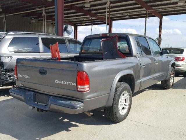 1D7HL38X43S177677 - 2003 DODGE DAKOTA QUA GRAY photo 4