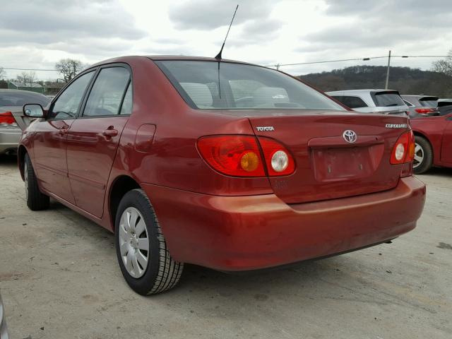 2T1BR38E74C273660 - 2004 TOYOTA COROLLA CE RED photo 3