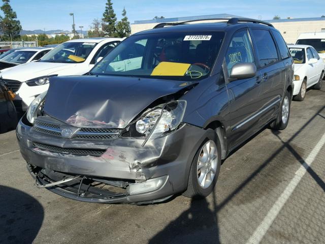 5TDZA22C35S261859 - 2005 TOYOTA SIENNA XLE GRAY photo 2