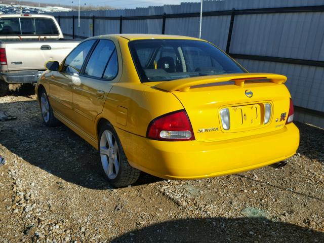 3N1AB51D43L726063 - 2003 NISSAN SENTRA SE- YELLOW photo 3