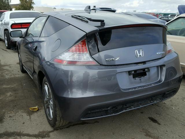 JHMZF1D43DS000463 - 2013 HONDA CR-Z GRAY photo 3