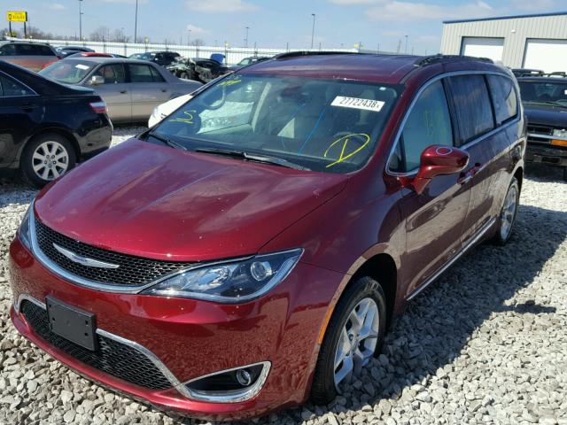 2C4RC1BG7HR660424 - 2017 CHRYSLER PACIFICA T BURGUNDY photo 2