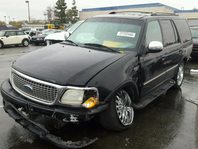 1FMRU15W91LB01810 - 2001 FORD EXPEDITION BLACK photo 2