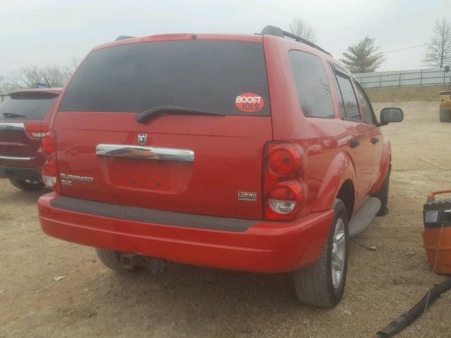 1D4HB48D25F565000 - 2005 DODGE DURANGO SL RED photo 4