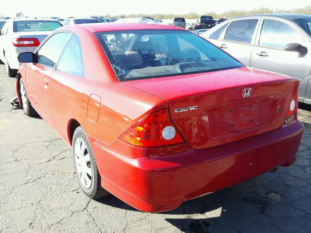 1HGEM21555L079253 - 2005 HONDA CIVIC LX RED photo 3