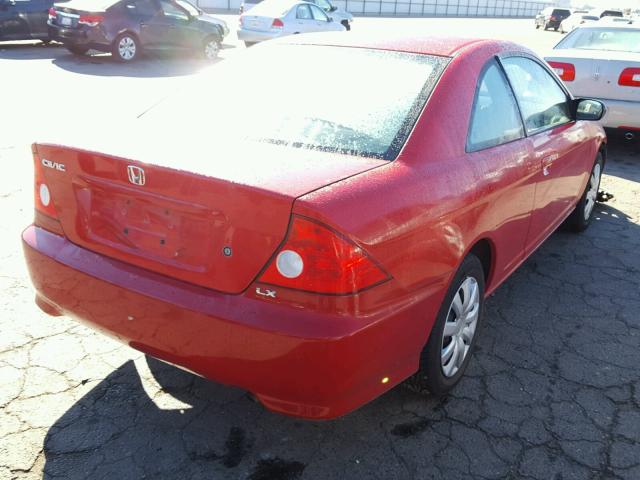 1HGEM21555L079253 - 2005 HONDA CIVIC LX RED photo 4