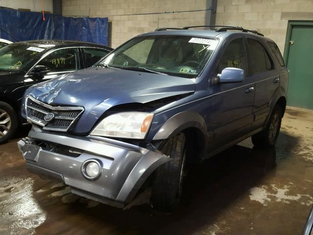 KNDJC733045230219 - 2004 KIA SORENTO EX BLUE photo 2