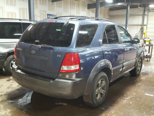 KNDJC733045230219 - 2004 KIA SORENTO EX BLUE photo 4