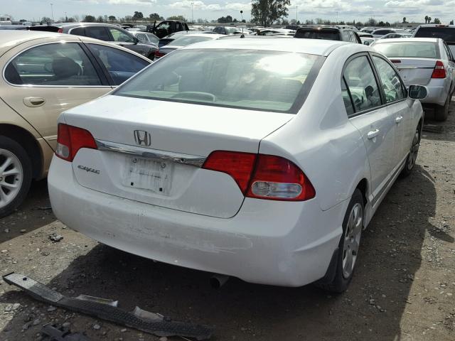 19XFA1F5XAE054222 - 2010 HONDA CIVIC LX WHITE photo 4