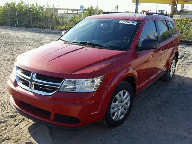 3C4PDCAB8ET307897 - 2014 DODGE JOURNEY SE RED photo 2