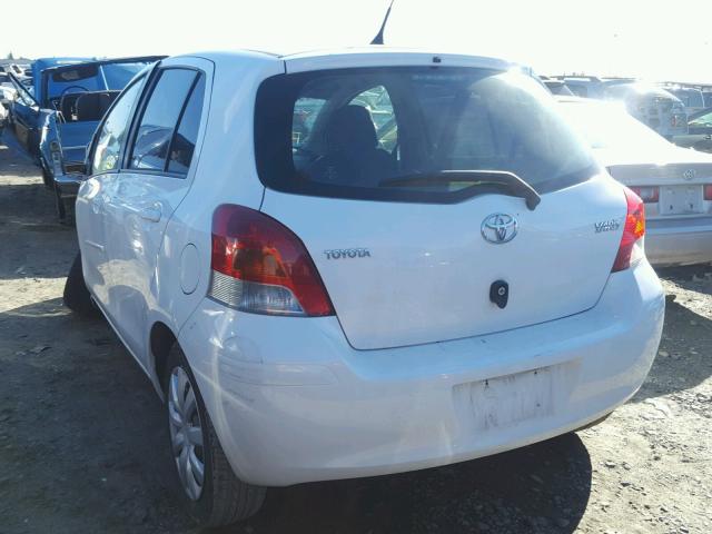 JTDKT4K37A5316787 - 2010 TOYOTA YARIS WHITE photo 3