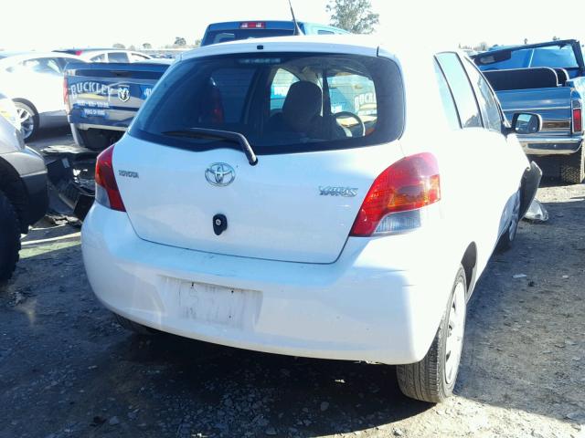 JTDKT4K37A5316787 - 2010 TOYOTA YARIS WHITE photo 4