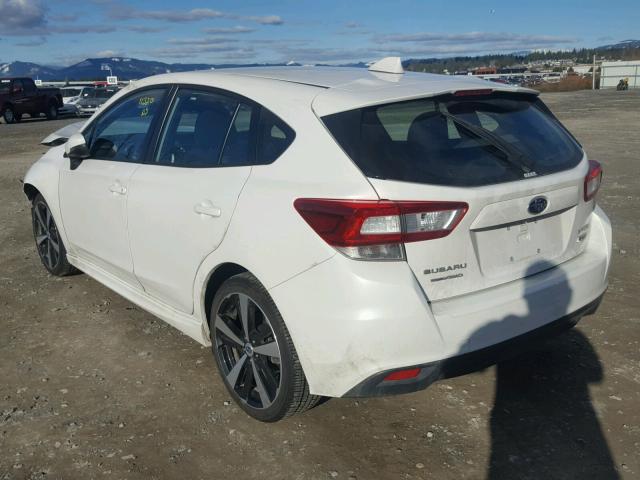 4S3GTAK69H3718976 - 2017 SUBARU IMPREZA SP WHITE photo 3